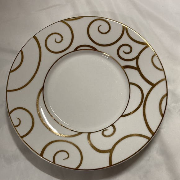 Pier 1 Gold Swirl Porcelain Cup and Saucer Set - Picture 10 of 10